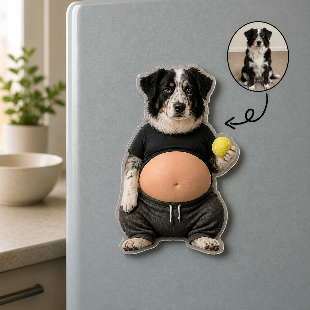 Custom Pet Photo Belly Magnet – Funny Personalized Dog Squishy Belly Fridge Magnet mockup-product-6a8d6530689eb6d9019db34c.png