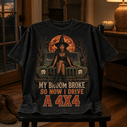 My Broom Broke Personalized Photo T-Shirt – Funny Witch Off-Road Halloween Tee, Custom Spooky Gift for Her mockup-product-6a8e473e6874ebd7ebdd70f7.png