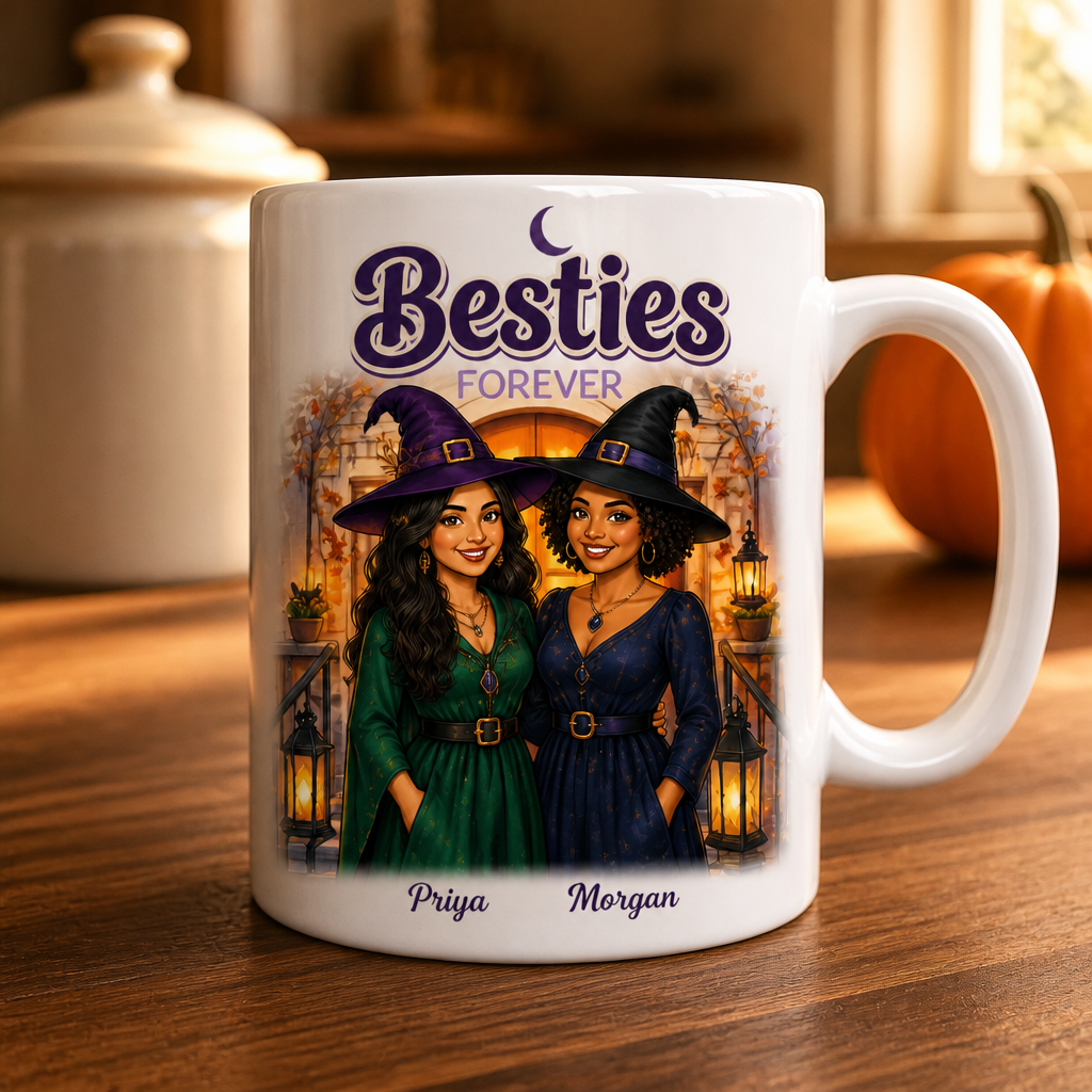 Besties FOREVER – Personalized Cartoon Style Photo Mug – Halloween Gift mockup-product-6a8e477c6874ebd7ebdd70f8.png