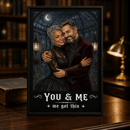 You & Me, We Got This Personalized Gothic Couple Canvas – Custom Photo Dark Romance Portrait, Anniversary & Halloween Gift for Couples mockup-product-6a8e483bfa19bf7517631fca.png