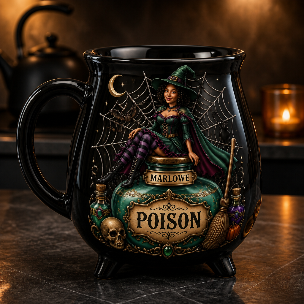 Poison – Personalized Photo Halloween Black Ceramic Witch Mug – Halloween Gift For Hers mockup-product-6a8e49cbb2f5398b2bb5a76a.png