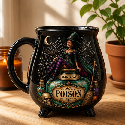 Poison – Personalized Photo Halloween Black Ceramic Witch Mug – Halloween Gift For Hers mockup-product-6a8e4a30fa19bf7517631fd3.png