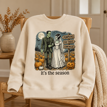 It’s the Season Monster Couple Sweatshirt – Vintage Pumpkin Patch Halloween Sweater, Spooky Fall Date Night Gift mockup-product-6a8e4abcb2f5398b2bb5a76f.png
