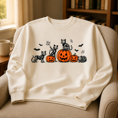 Dark Cat Sweatshirt – Spooky Pumpkin Halloween Sweatshirt, Vintage Black Cat Lover Gift mockup-product-6a8e4c0a6874ebd7ebdd7106.png