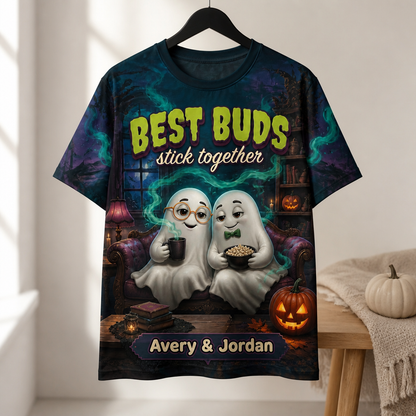 BEST BUDS stick together – Personalized T-Shirt - All over printed – Halloween Gift For Couple mockup-product-6a8e50cafa19bf7517631fec.png