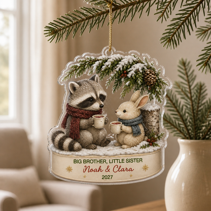 Big Brother, Little Sister – Personalized Shape Ornament – Christmas Gift mockup-product-6a8e8ac0ab678cf460ebc048.png
