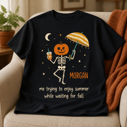 Me Trying To Enjoy Summer – Personalized T-shirt – Halloween Gift For Her/ Him mockup-product-6a8e8b5e7c37a018febcffab.png