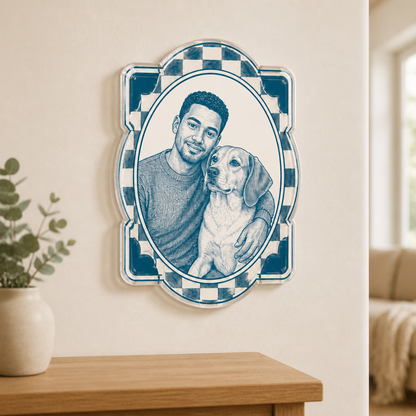 Custom Photo Fridge Magnet – Personalized Pet & Owner Portrait Sketch Magnet Gift mockup-product-6a8e9b380398686ff7c96971.png