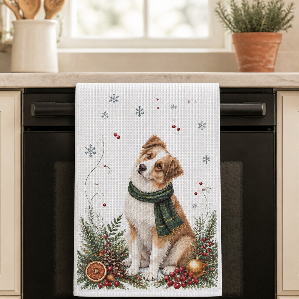 Custom Pet Portrait Christmas Kitchen Towel from Photo – Personalized Dog Tea Towel Gift mockup-product-6a8e9b75b3f97f2aa7a211ef.png