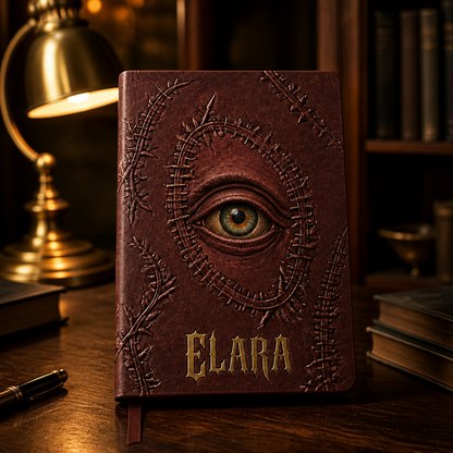 The All-Seeing Grimoire Personalized Journal – Custom Name Gothic Eye Notebook, Dark Witchy Spellbook Gift for Mystics & Halloween Lovers mockup-product-6a8eb7718e0b24d1aeebe9b5.png