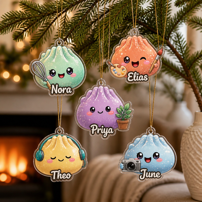 Cute Dumplings Family Christmas Keepsake - Personalized Ornament - Gift For Family mockup-product-6a8f984d16e164594c7e01fb.png