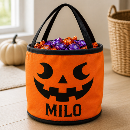 Trick or Treat Trouble Personalized Halloween Bag – Custom Name Halloween Gift  For Kids mockup-product-6a8f99fe76a820672521f639.png