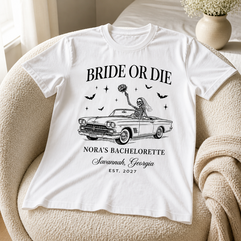 Bride or Die – Personalized T-shirt – Halloween Gift mockup-product-6a8f9a0876a820672521f63a.png