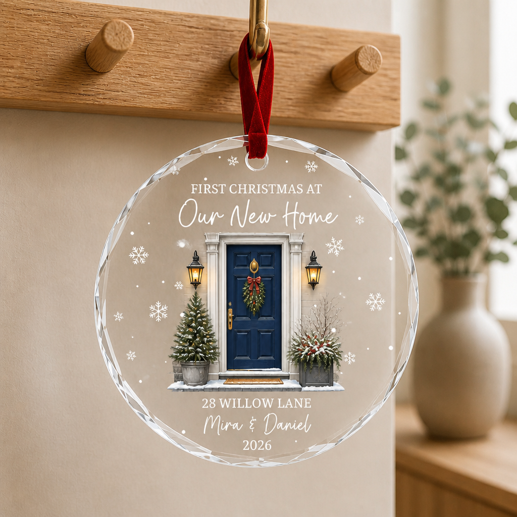 First Christmas At – Personalized Crystal Ornament – Christmas Gift mockup-product-6a8fa206f5c63b4c54511446.png