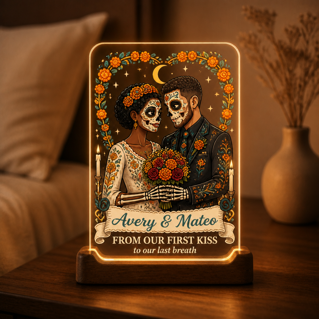 Personalized Day of the Dead Couple Night Light – Custom Photo & Names, “From Our First Kiss to Our Last Breath” Gift mockup-product-6a8fee535ece55b627e659b3.png