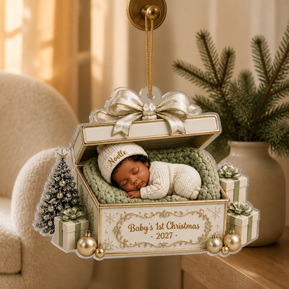 Baby's 1st Christmas – Personalized Photo Shape Ornament – Christmas Gift mockup-product-6a9135cd10660f55ba289ccf.png