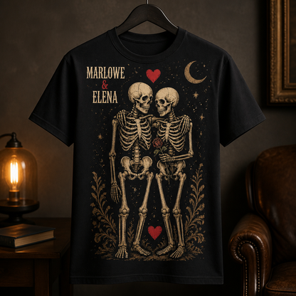 Personalized Skeleton Couple T-Shirt – Custom Names, Spooky “Till Death” Design, Halloween Anniversary Gift mockup-product-6a92380bda95b20904c51251.png
