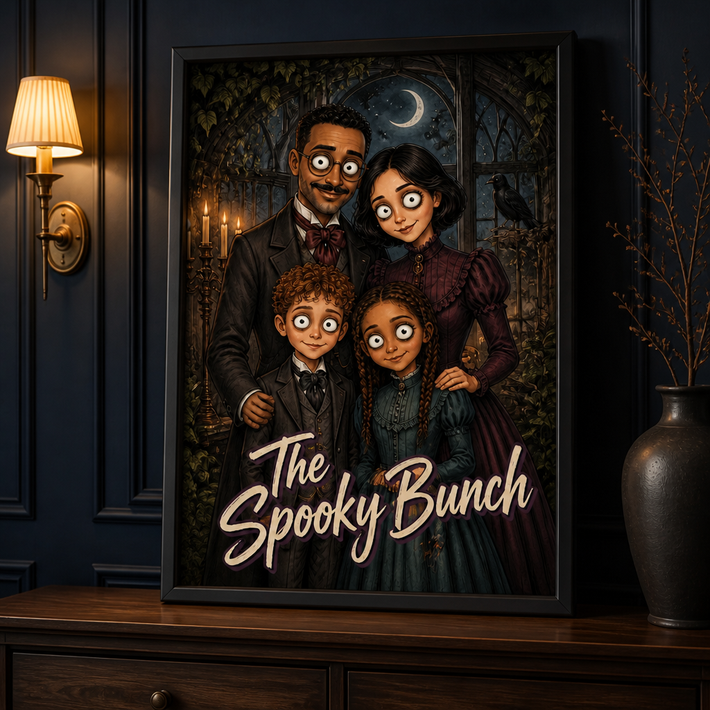 Personalized Family Photo Canvas – Custom Gothic Halloween Portrait, Creepy-Cute Victorian Wall Art & Family Gift mockup-product-6a923f393a3b40253d05519d.png