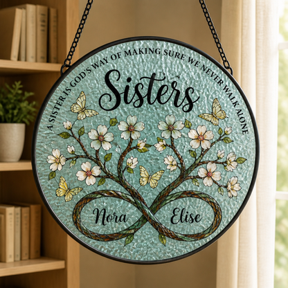 A Sister Is God's Way of Making Sure We Never Walk Alone – Personalized Suncatcher Stained Glass – Gift For Sister, Friends, Bestie mockup-product-6a9539f4c1703001d499ccff.png