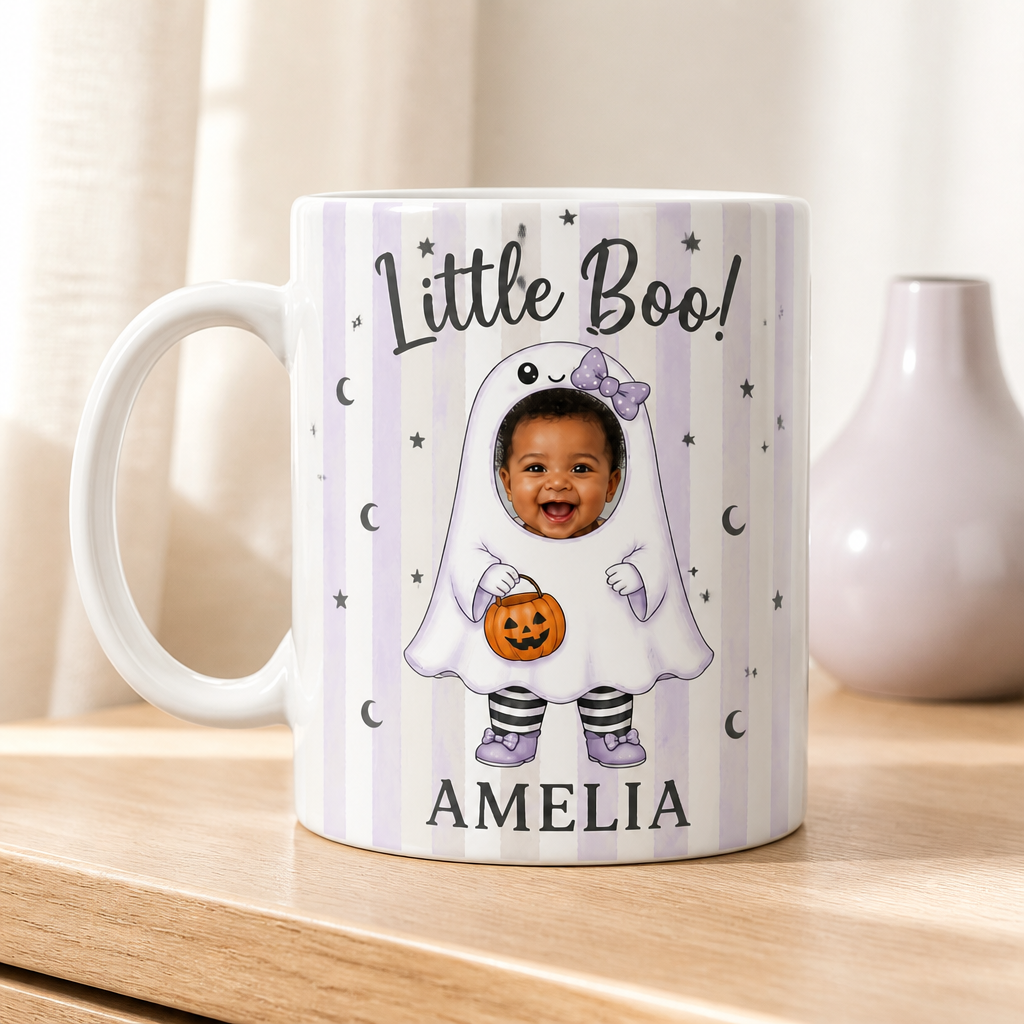 Little Boo! – Personalized Photo Edge-to-Edge Mug – Halloween Gift mockup-product-6a95448eb0a3d5d227d66306.png
