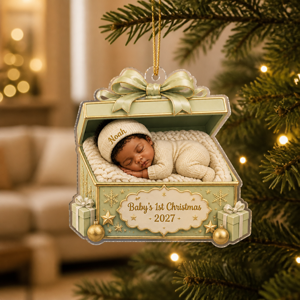 Baby’s 1st Christmas – Personalized Photo Personalized Ornament – Baby Boy or Girl Christmas Gift, Sweet Holiday Memory Gift for New Parents mockup-product-6a9557048e19e4e4189c59e9.png