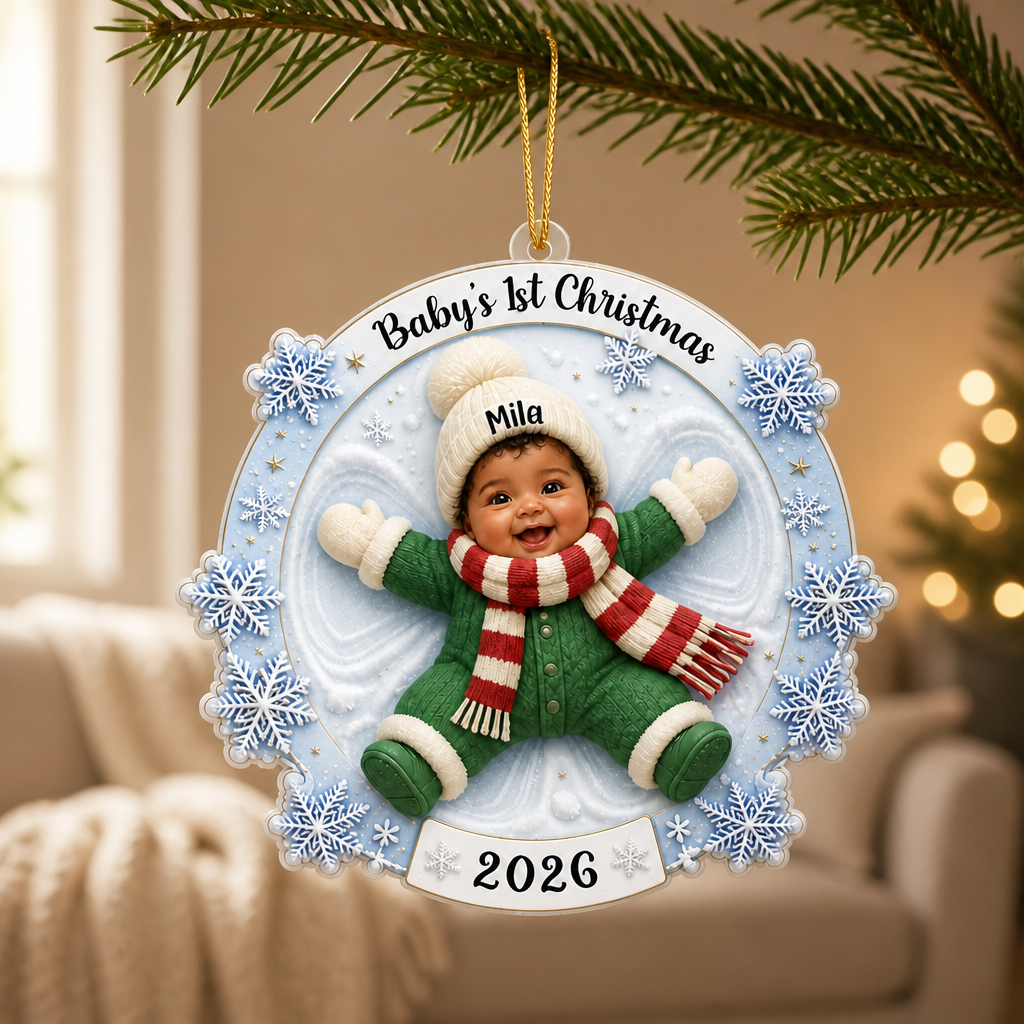 Baby's 1st Christmas – Personalized Photo Personalized Ornament – Christmas Gift For Baby mockup-product-6a95570c3576aa696a8f65ca.png