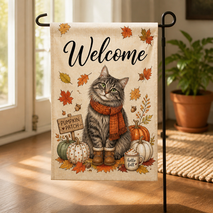 Welcome PUMPKIN PATCH hello fall – Personalized Photo Flag – Fall Gift mockup-product-6a98da8e25920d94b7eca2e5.png