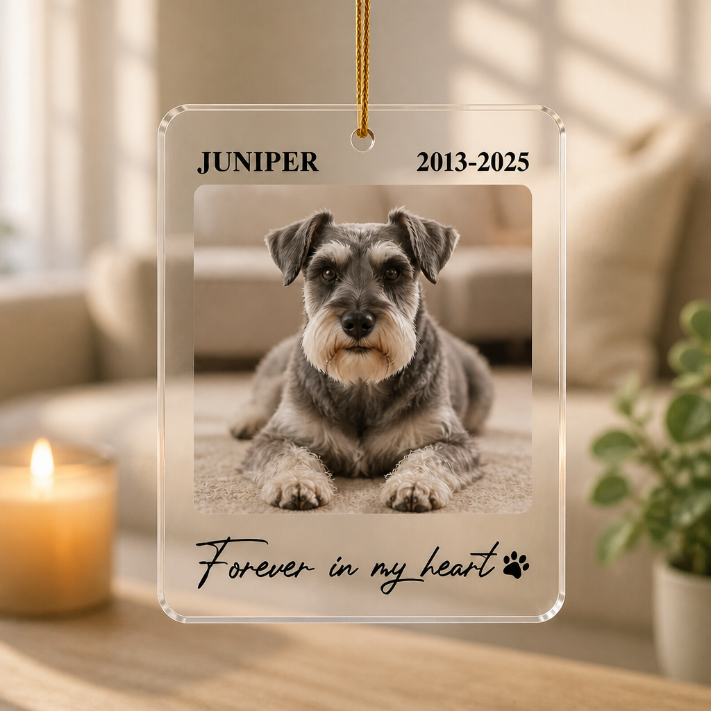 Forever in my heart – Personalized Photo Shape Ornament – Memorial Gift mockup-product-6a98dab125920d94b7eca2e7.png