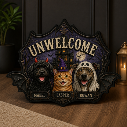 Unwelcome – Personalized Photo Custom Shape Doormat (ZB) – Halloween Gift mockup-product-6a98db3b34e14064fcd26d22.png