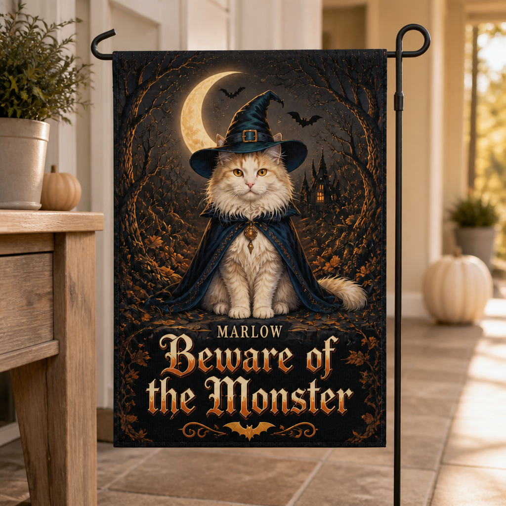 Beware of the Monster – Personalized Photo Flag – Halloween Gift mockup-product-6a98efed2c12eed8581dc9c8.png