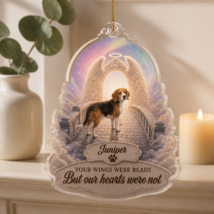 Your wings were ready – Personalized Photo Shape Ornament – Pet Lover Gift mockup-product-6a98f0757c480be45fa7be51.png
