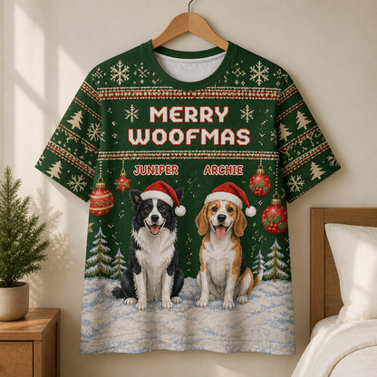 Merry Woofmas – Personalized Photo T-Shirt - All over printed – Christmas Gift mockup-product-6a98f0907c480be45fa7be52.png