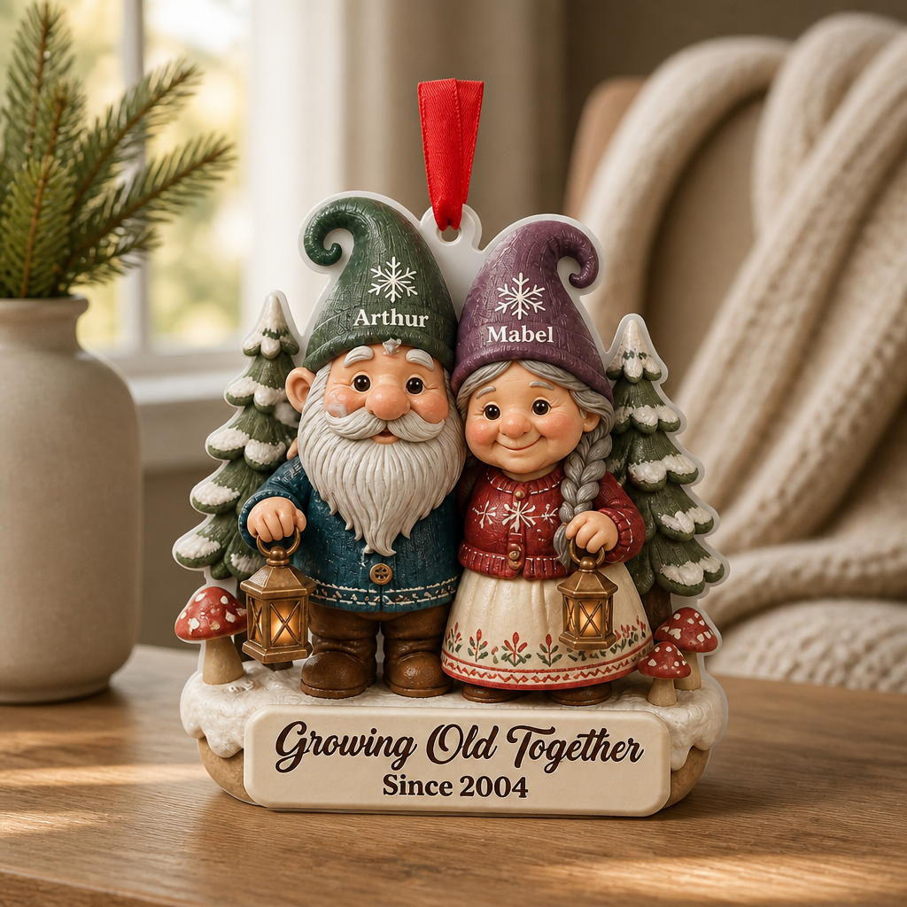 Growing Old Together Personalized 3D Gnome Couple Ornament – Custom Names & Year Christmas Keepsake, Sweet Anniversary Gift for Husband & Wife mockup-product-6a991b89795bd0af8fd306bf.png