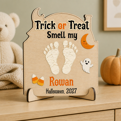 Trick or Treat Smell my – Personalized 2-Layer Standing Wooden Plaque – Cute Halloween Gift mockup-product-6a9a4511f486fc7a754616f0.png