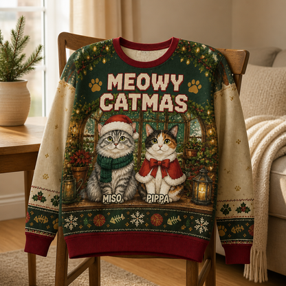 Meowy Catmas – Personalized Photo Ugly Sweatshirt – Christmas Gift mockup-product-6a9a6e173e57c4bb9b9b1f55.png