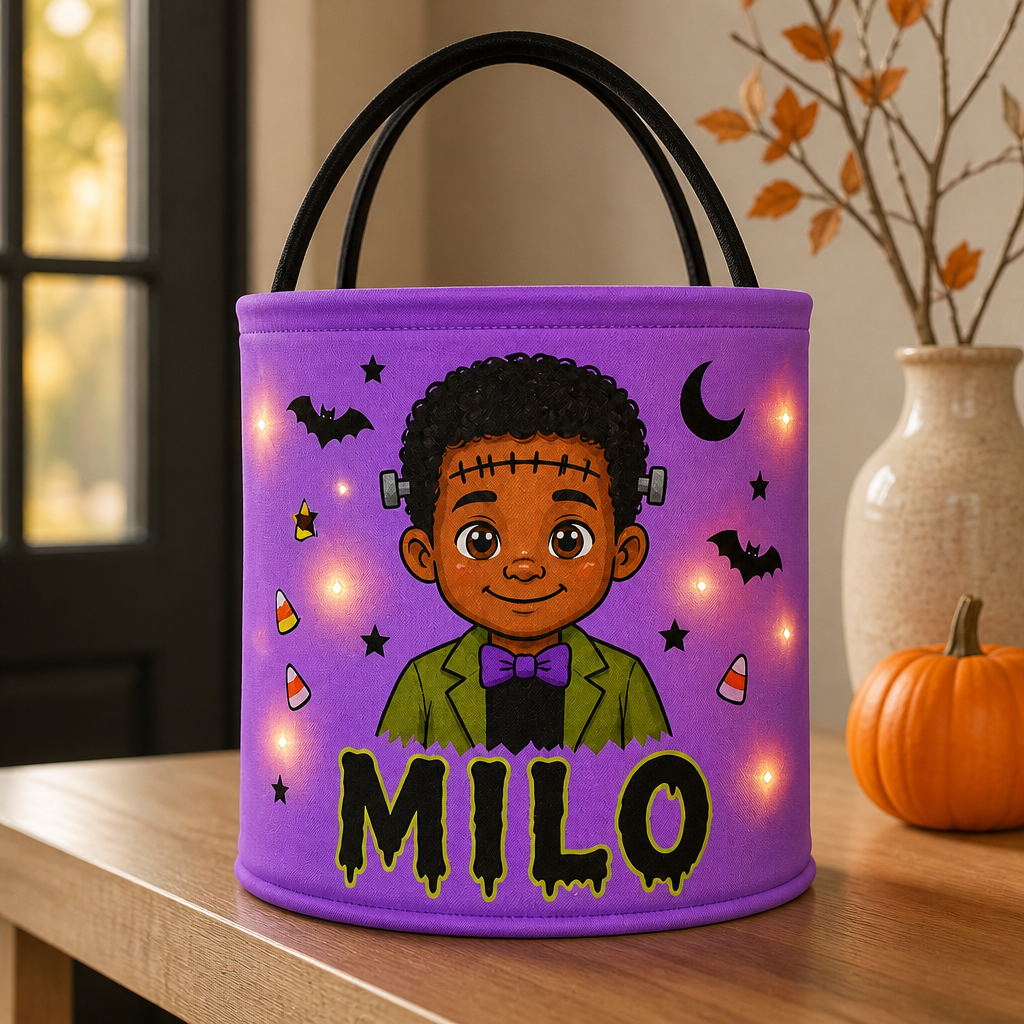 Personalized Halloween LED Light Bucket Bag – Custom Trick or Treat Candy Bag – Cute Spooky Gift for Kids mockup-product-6a9b806702af23c848c98bec.png