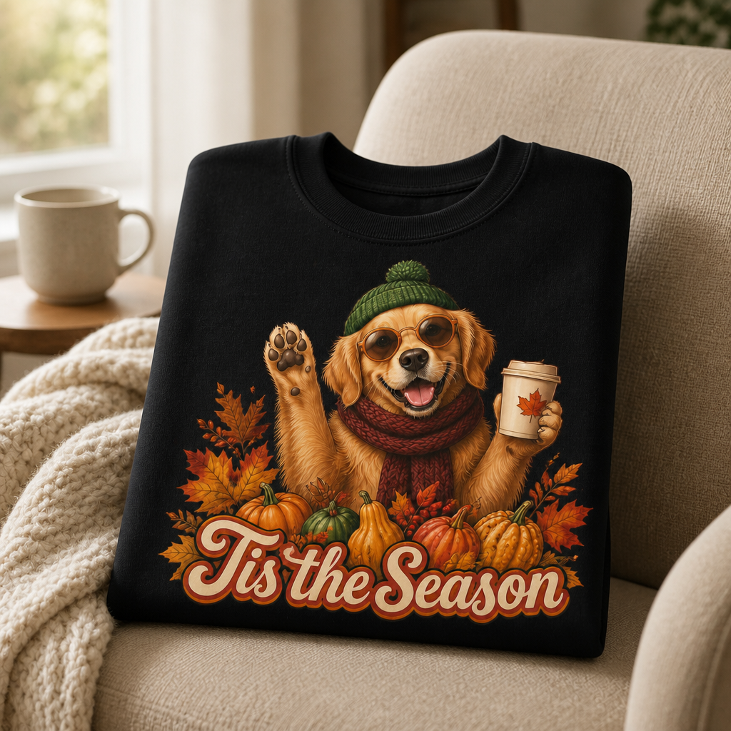 Tis the Season – Personalized Photo T-shirt – Fall Gift mockup-product-6a9e3b07ce19f589bb496c4c.png