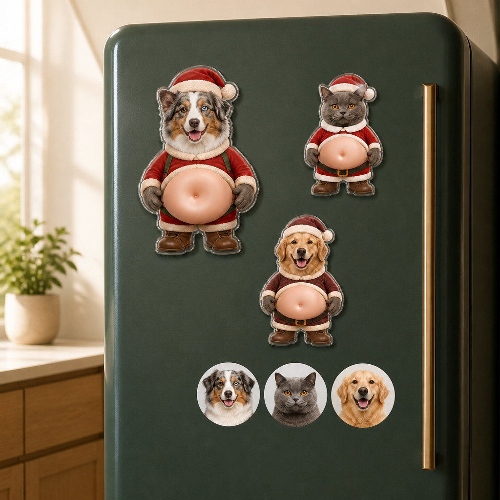 Custom Squishy Belly Pet Magnet – Your Pet's Face, Santa Belly mockup-product-6a9e3b36d3e2699a5e37b49f.png