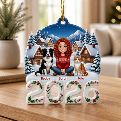 Personalized 2026 Ornament – Girl with Dog & Cat, Custom Names mockup-product-6a9e3b5ece19f589bb496c4d.png