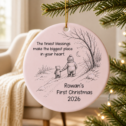 The Tiniest Blessings Make The Biggest Place In Your Heart. – Personalized Ornament – Christmas Gift For Kid, Baby mockup-product-6aa0bbb61bc7c6871e4434ff.png
