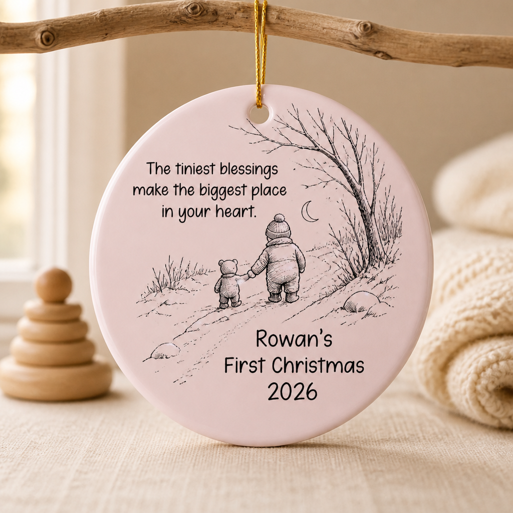 The Tiniest Blessings Make The Biggest Place In Your Heart. – Personalized Ornament – Christmas Gift For Kid, Baby mockup-product-6aa0c3f62c99175ca76e8a49.png