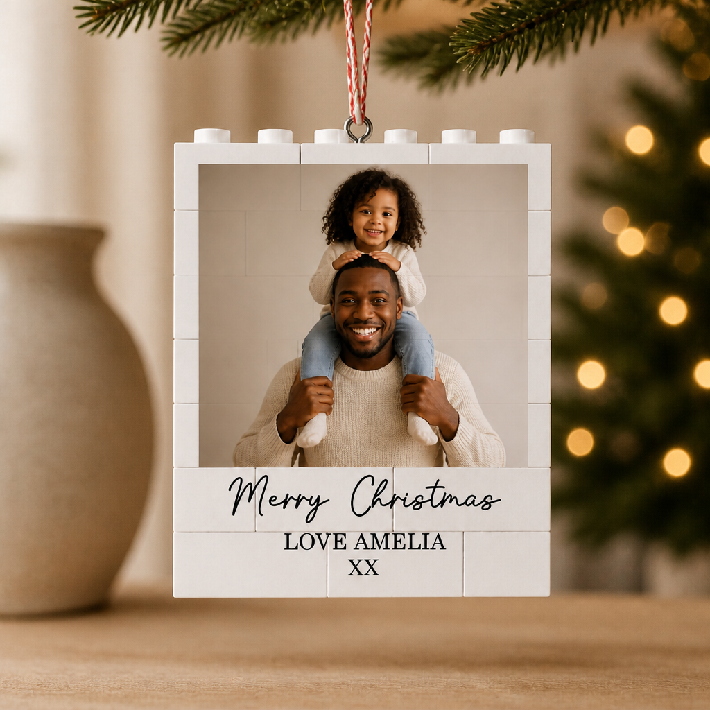 Custom Photo World's Best Daddy Merry Christmas Building Blocks Ornament - Gift For Son. Doughter, Family mockup-product-6aa0d5ba3313ac2b1dc9e97a.png