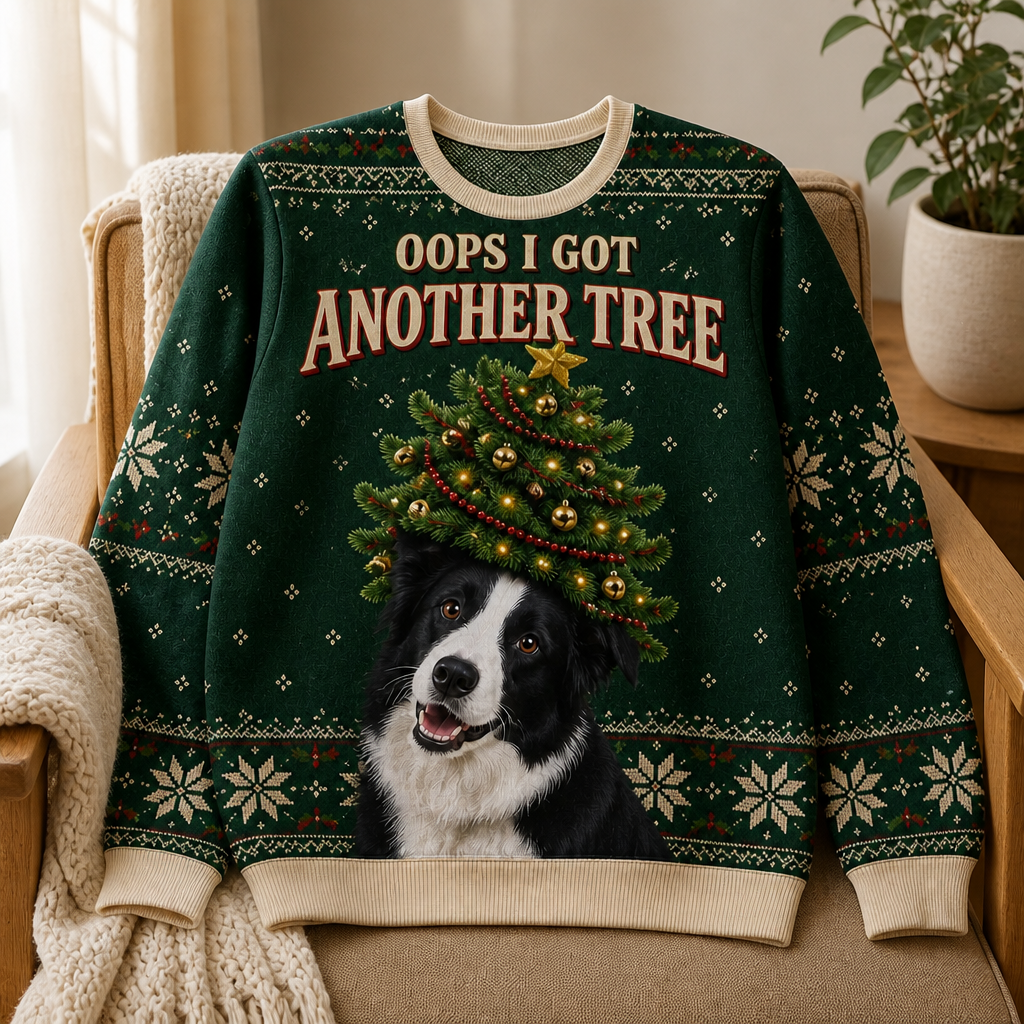 Oops I Got Another Tree – Personalized Photo Ugly Sweatshirt – Christmas Gift mockup-product-6ab34a9a6a247857113619c2.png