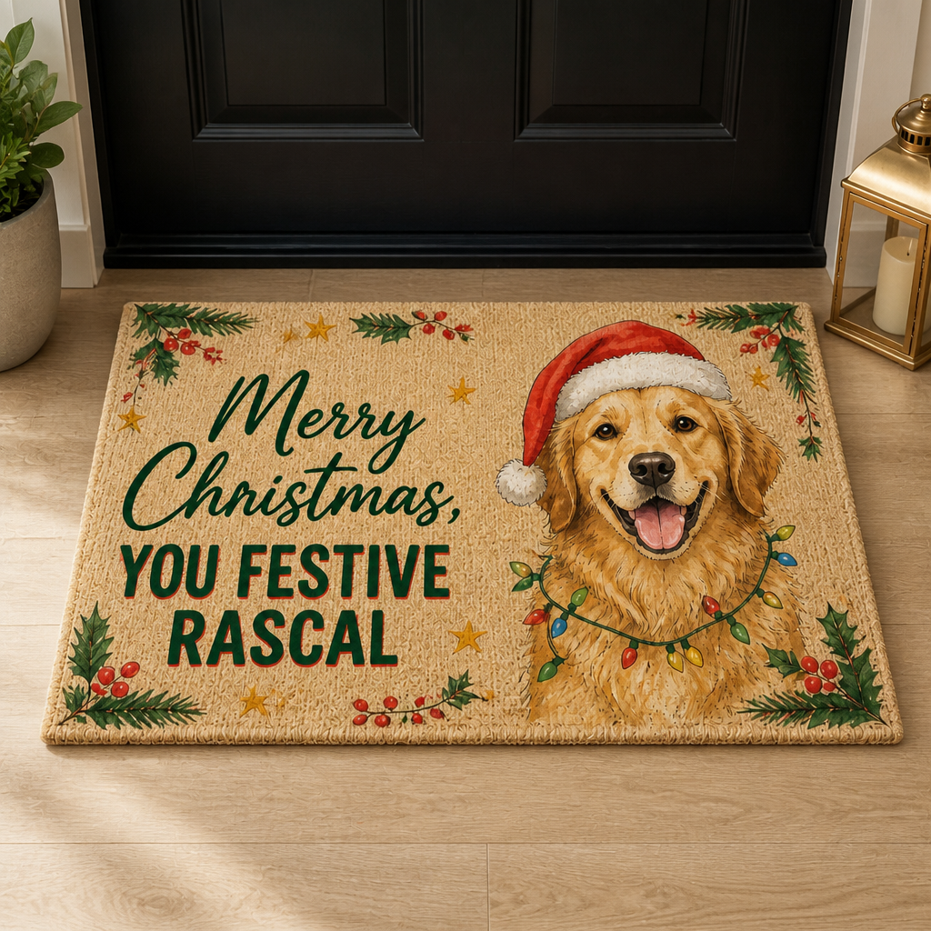 Merry Christmas, You Festive Rascal – Personalized Photo Doormat – Christmas Gift mockup-product-6ab34f8b6a247857113619c6.png