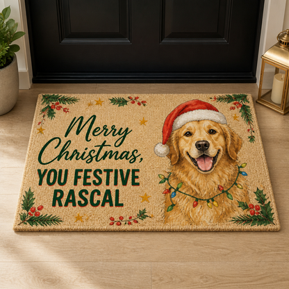 Merry Christmas, You Festive Rascal – Personalized Photo Doormat – Christmas Gift mockup-product-6ab34f8b6a247857113619c6.png