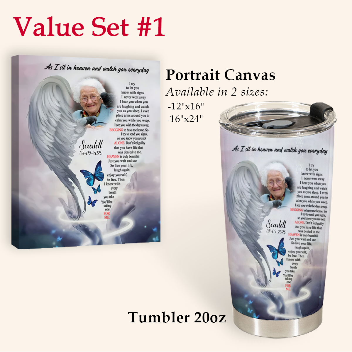 Angel Wings As I Sit In Heaven - Personalized Photo Tumbler - Gift For Memorial mockup4_bddb78e9-8791-41f2-9068-e2646c89e4d6.png