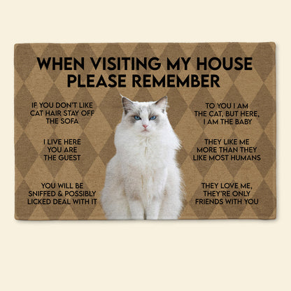 When Visiting My House Please Remember Cat Indoor And Outdoor Upload Photo - Personalized Doormat - Cat , Gifts For Cat Lovers mockupdoormat_19d1339d-c12d-4c52-9539-4e1c5f9eff23.jpg