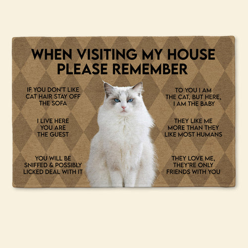 When Visiting My House Please Remember Cat Indoor And Outdoor Upload Photo - Personalized Doormat - Cat , Gifts For Cat Lovers mockupdoormat_19d1339d-c12d-4c52-9539-4e1c5f9eff23.jpg