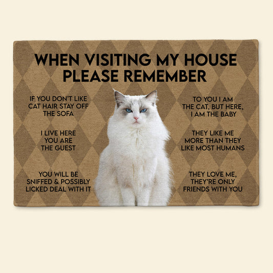 When Visiting My House Please Remember Cat Indoor And Outdoor Upload Photo - Personalized Doormat - Cat , Gifts For Cat Lovers mockupdoormat_19d1339d-c12d-4c52-9539-4e1c5f9eff23.jpg