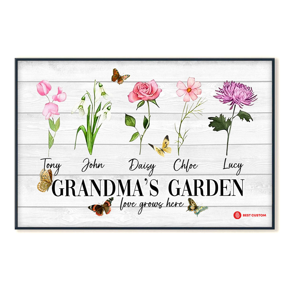 Birth Month Flower Canvas - Gift For Grandma mockupposter.jpg